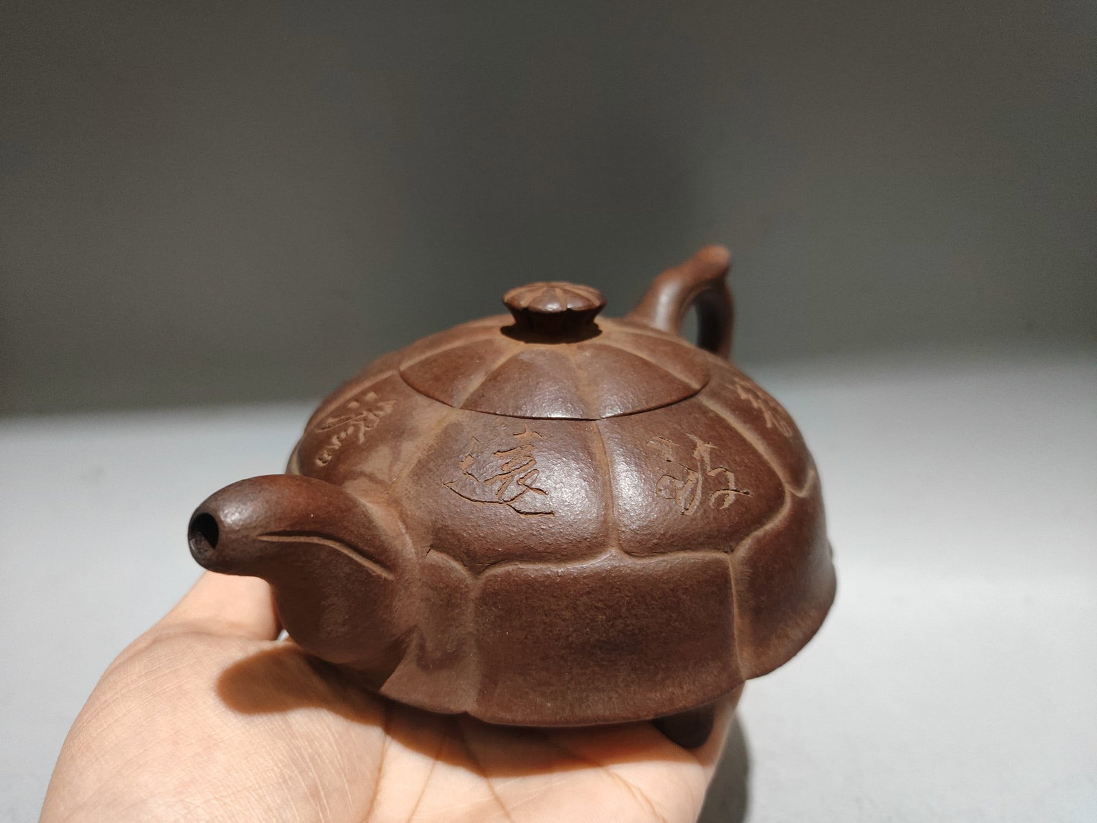 Chinese Yixing Zisha Clay Teapot w Artist Signed - 2