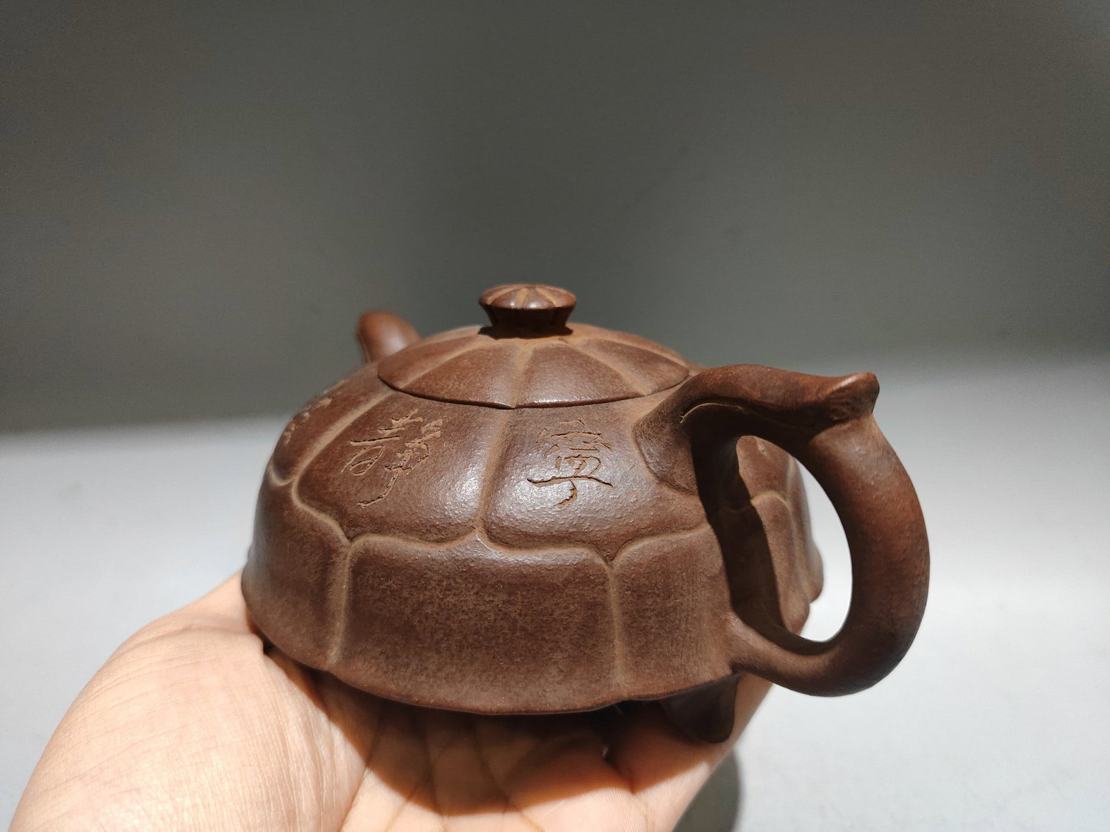 Chinese Yixing Zisha Clay Teapot w Artist Signed - 3