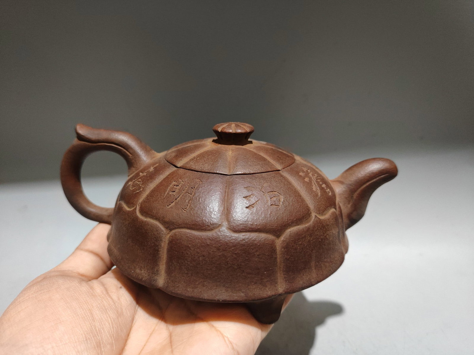 Chinese Yixing Zisha Clay Teapot w Artist Signed - 4