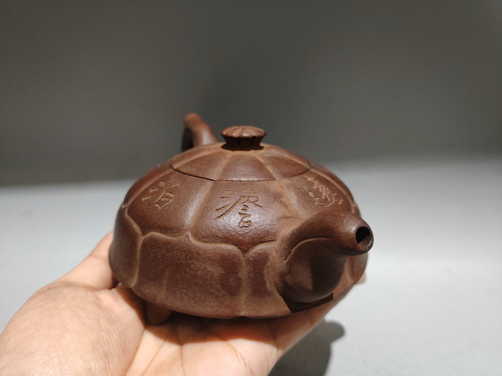 Chinese Yixing Zisha Clay Teapot w Artist Signed - 5