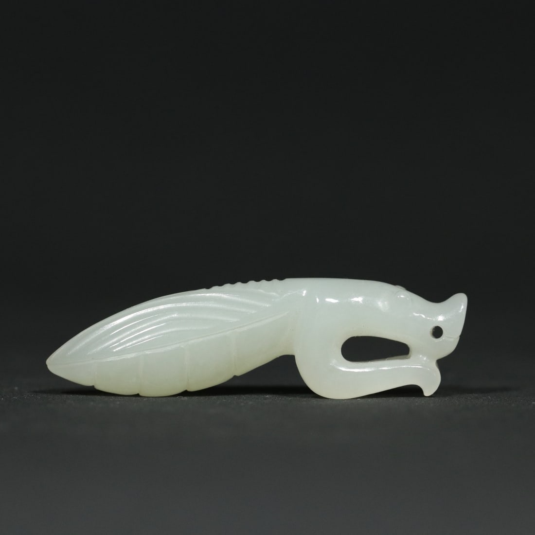 Natural Hetian Jade Mantis Pendant - 2