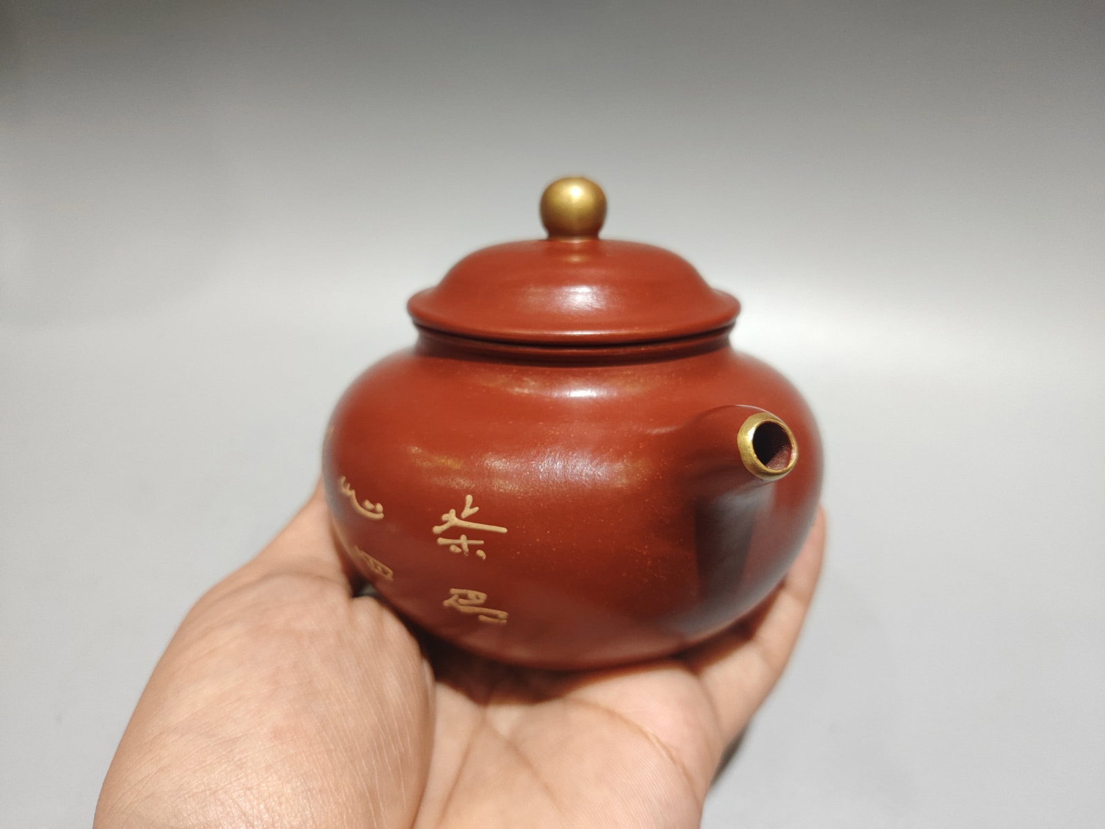 Chinese Yixing Zisha Clay Flower Bird Teapot w Artist Signed - 4