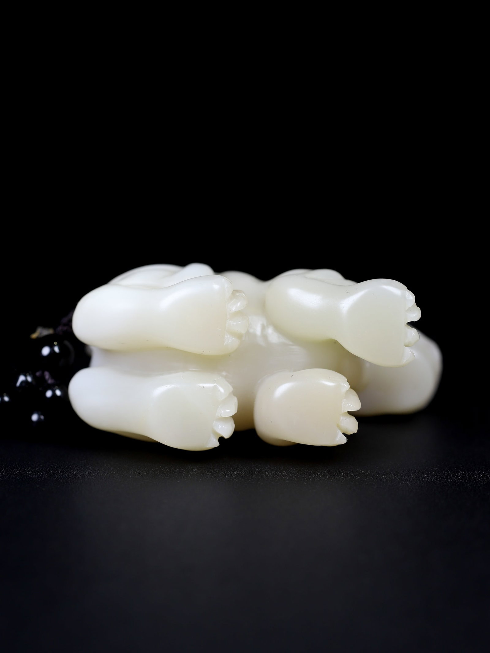 Shoushan Stone Hand Carved Beast Pendant w Box - 10