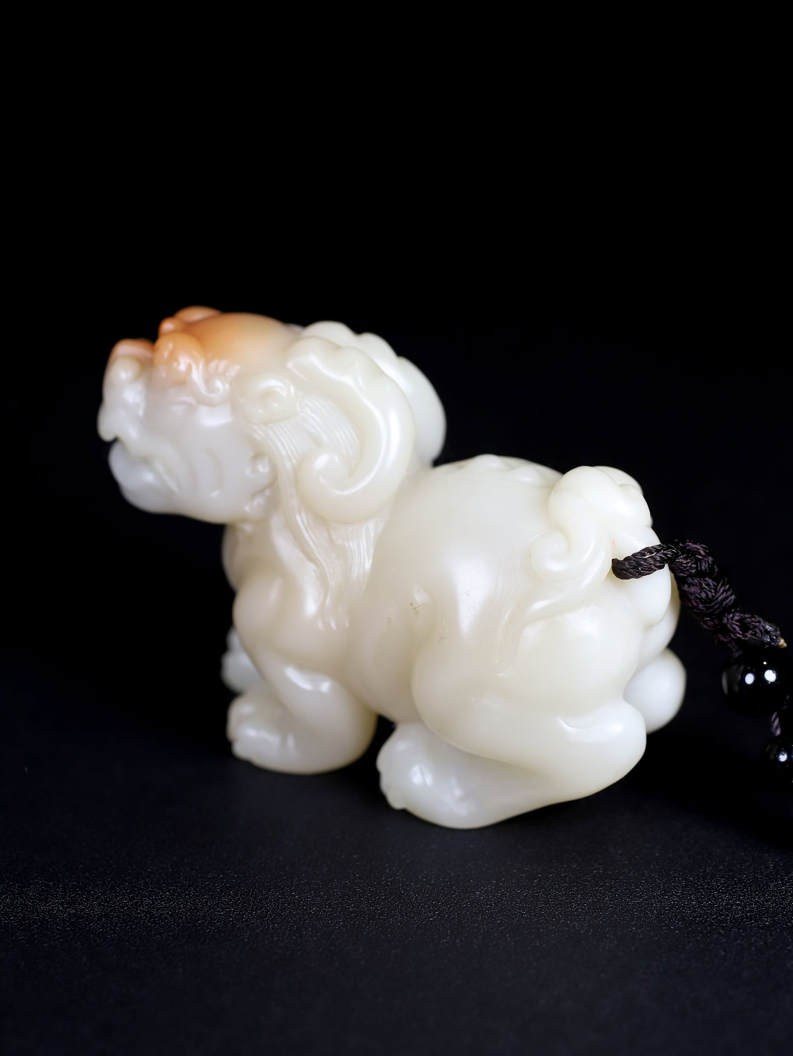Shoushan Stone Hand Carved Beast Pendant w Box - 5