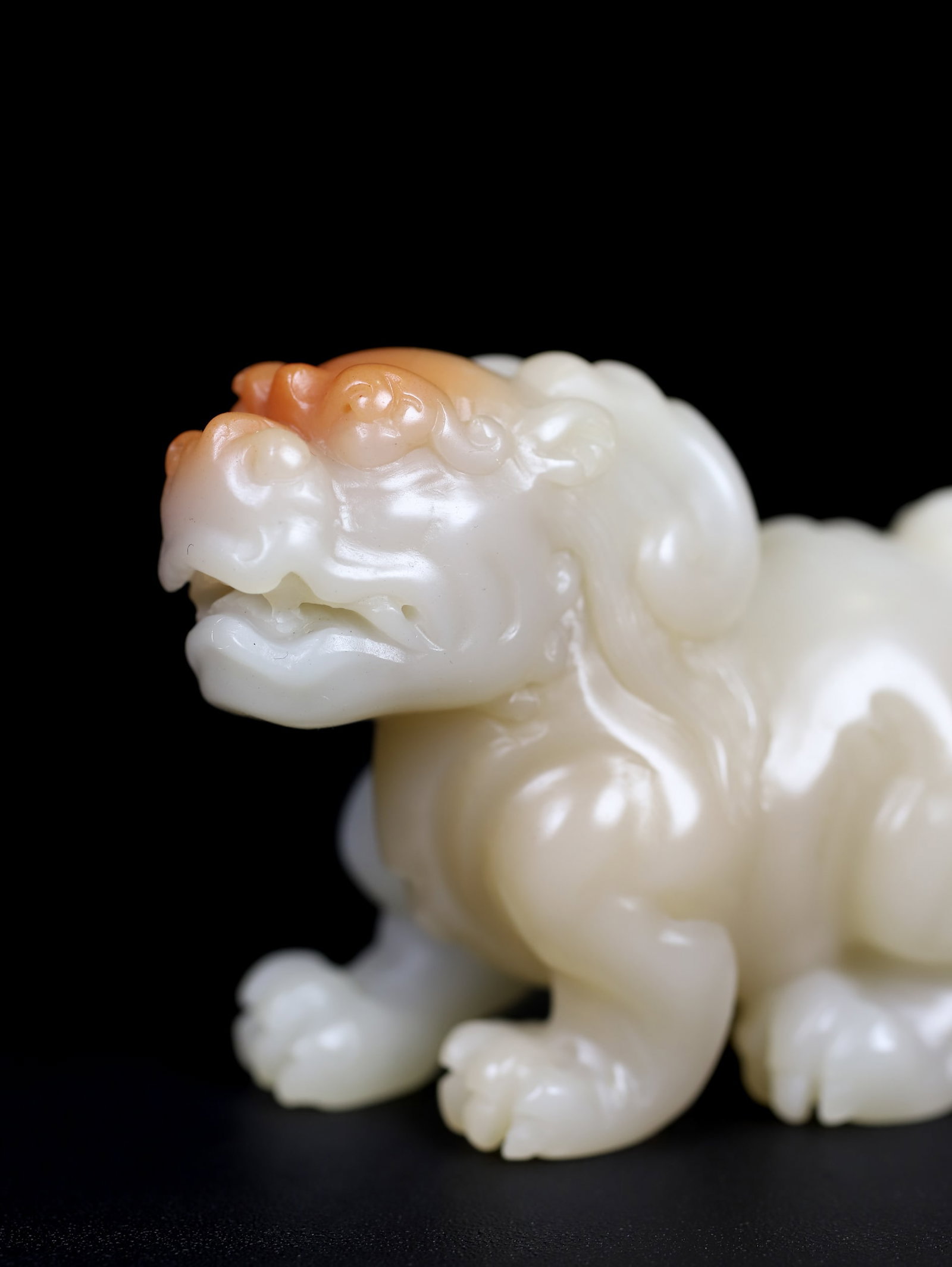 Shoushan Stone Hand Carved Beast Pendant w Box - 8