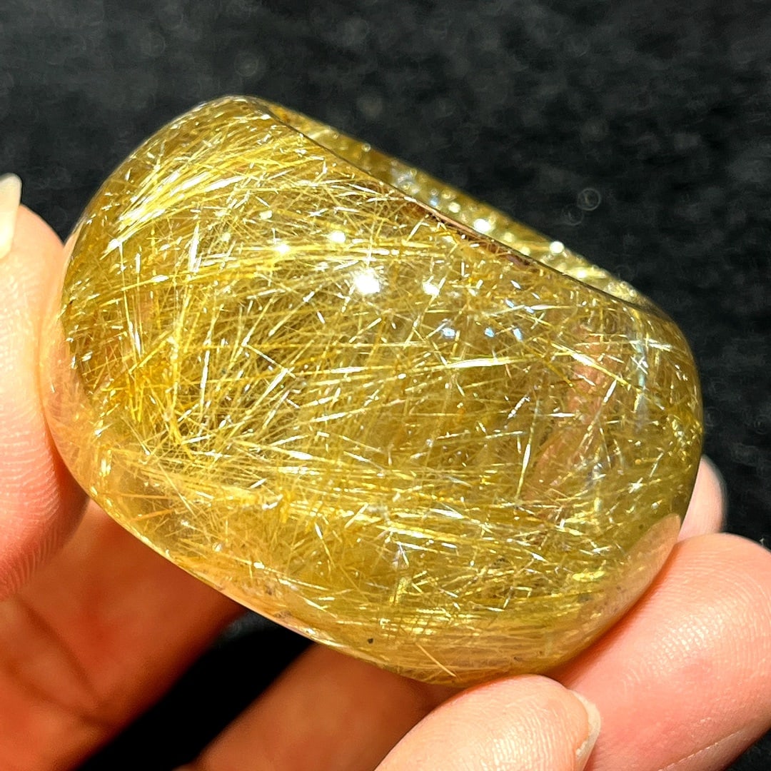 Beautiful Yellow Crystal Thumb Ring 22.7mm I.D. - 2