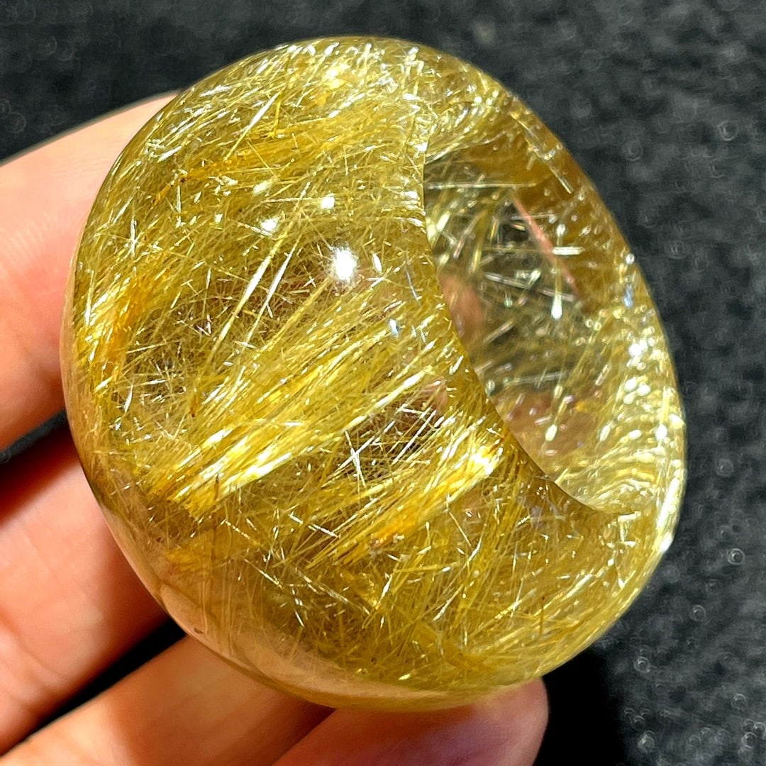 Beautiful Yellow Crystal Thumb Ring 22.7mm I.D. - 5