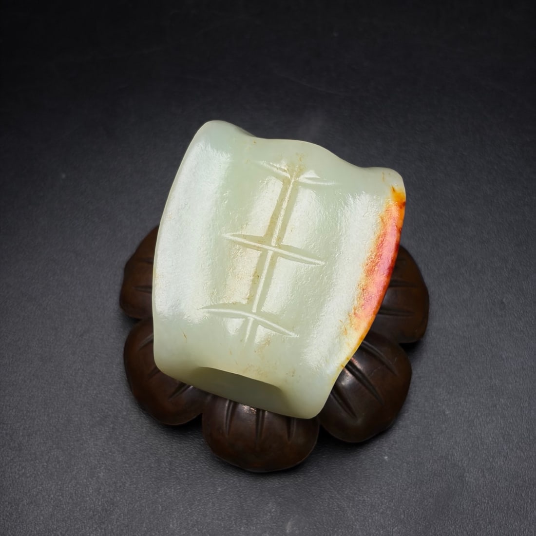 Old Hetian Jade Pendant - Turtle Shell - 8