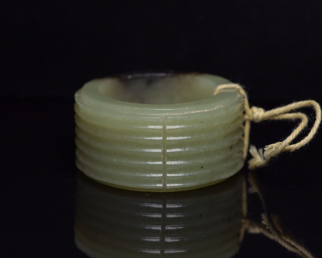 Old Hetian Jade Pendant - Cong - 2