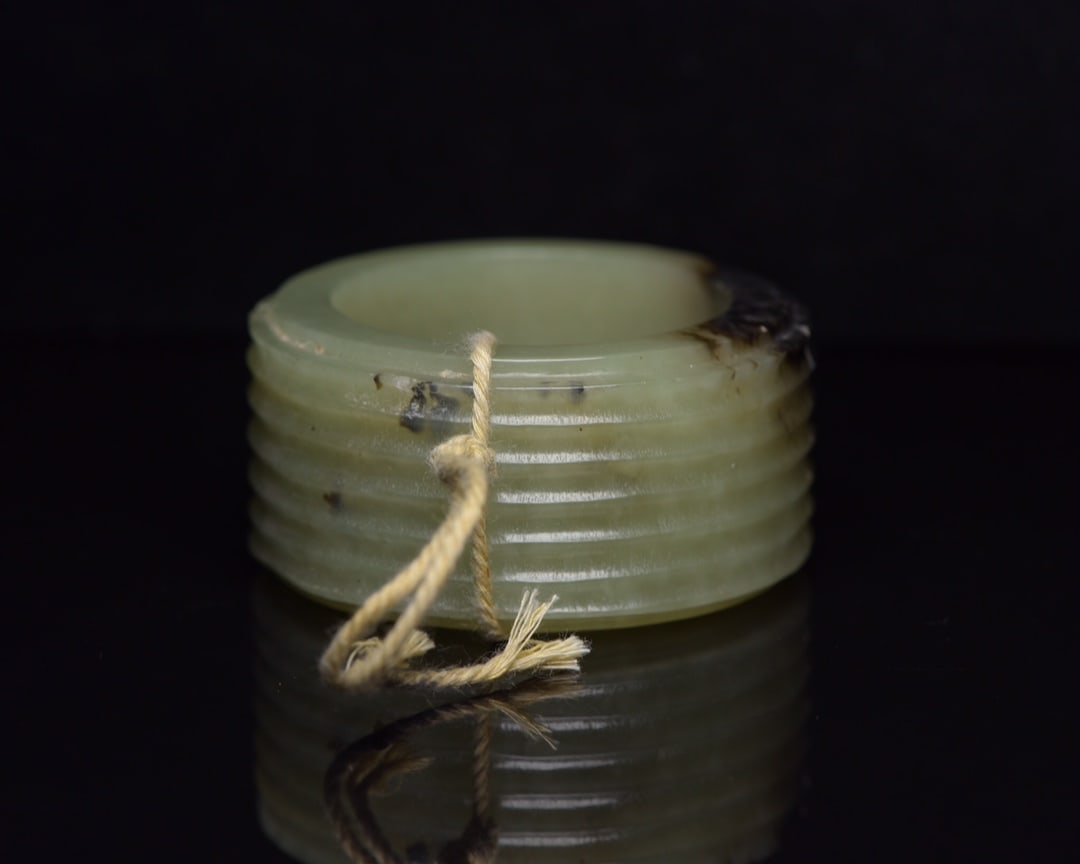 Old Hetian Jade Pendant - Cong - 3