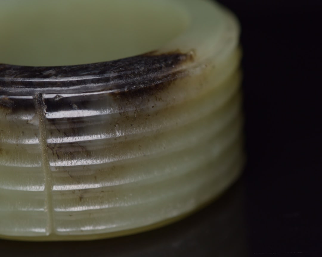 Old Hetian Jade Pendant - Cong - 8