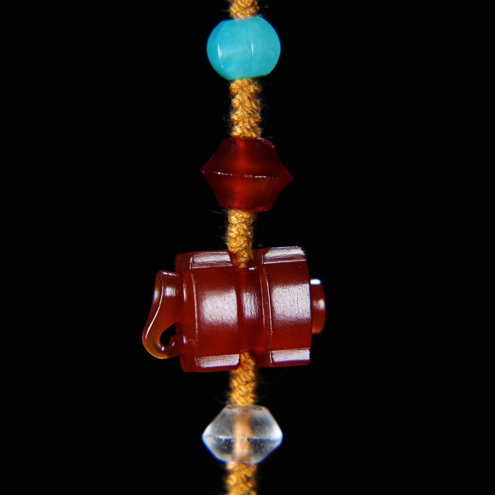 Hand-Woven Agate Pendant - Wengzhong - 5