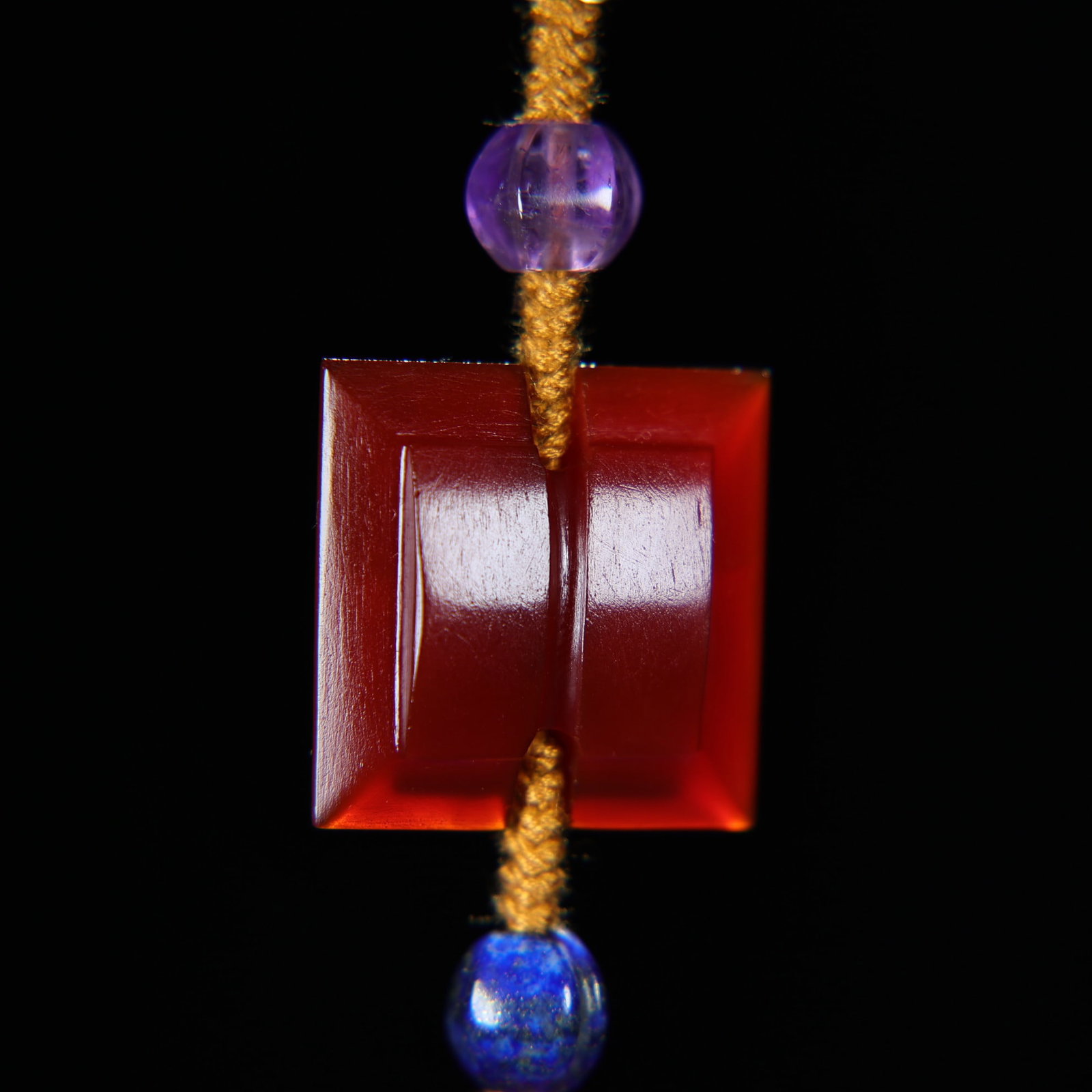 Hand-Woven Agate Pendant - Wengzhong - 6