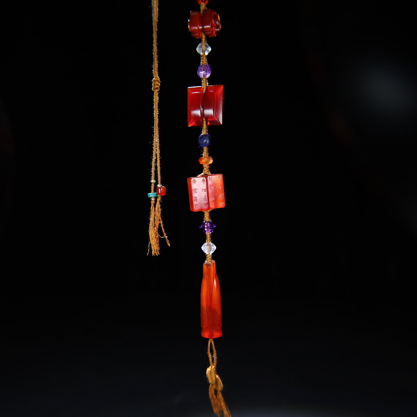 Hand-Woven Agate Pendant - Wengzhong - 9