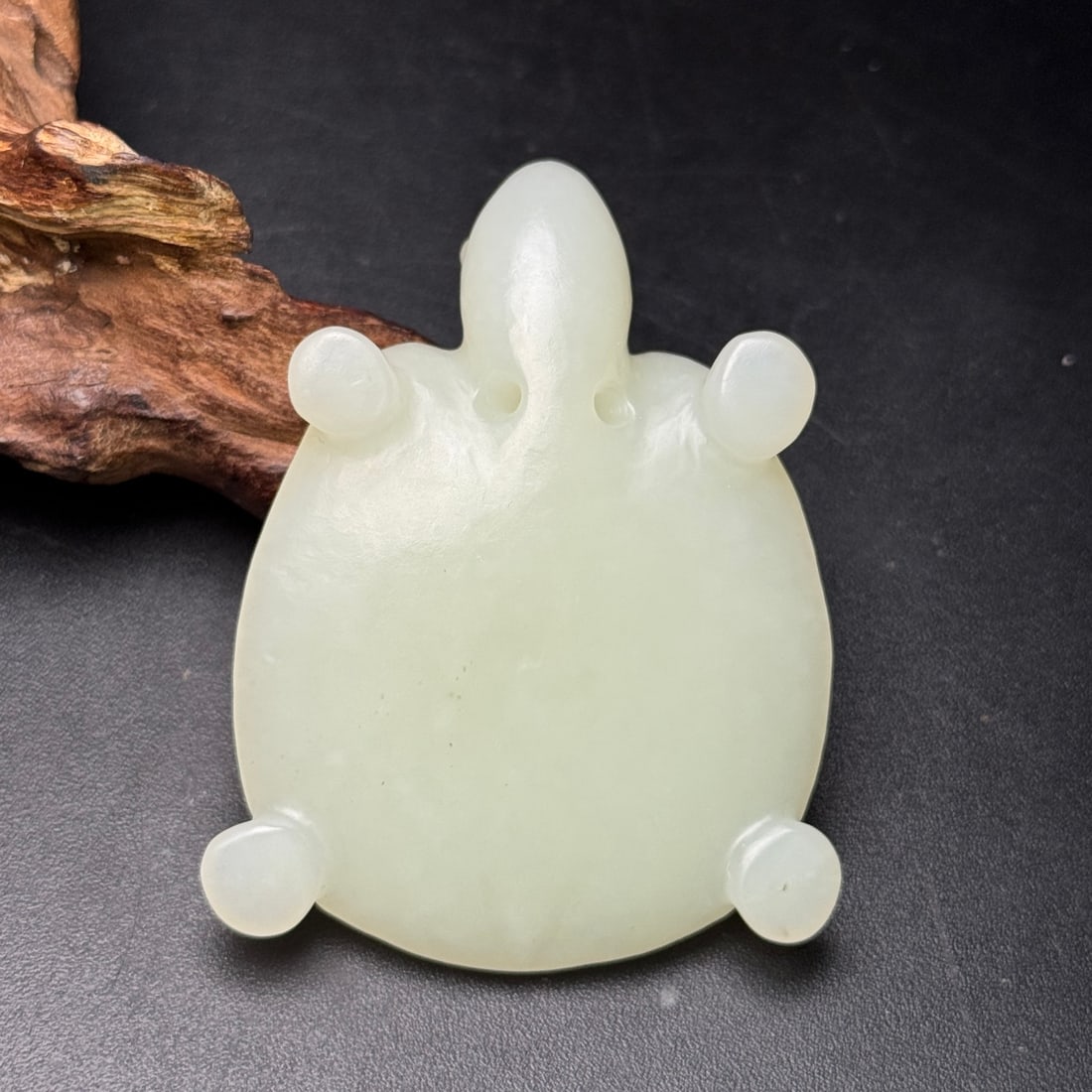 Natural Hetian Jade Tortoise Pendant - 3