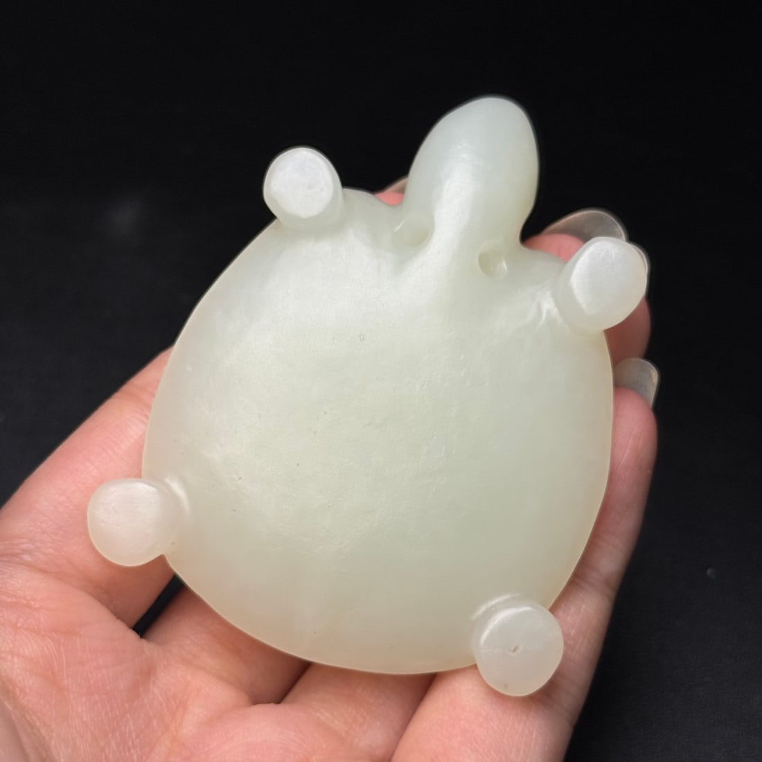 Natural Hetian Jade Tortoise Pendant - 9