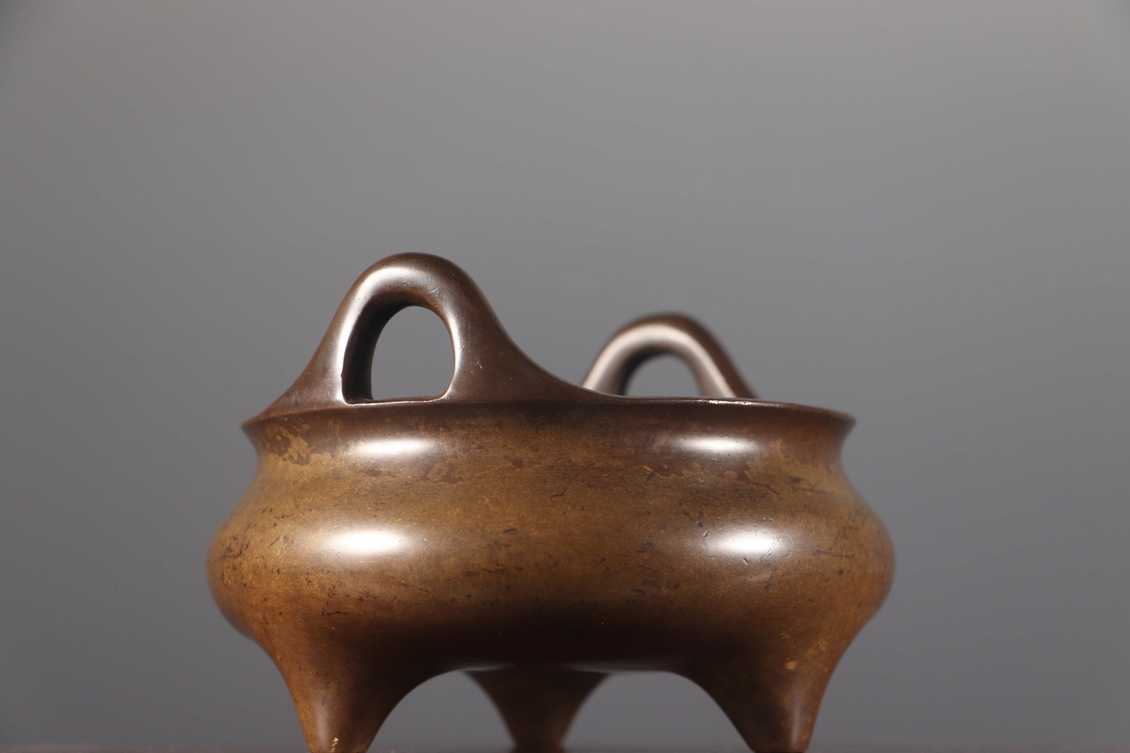 Old Copper Double Ear Incense Burner - 2