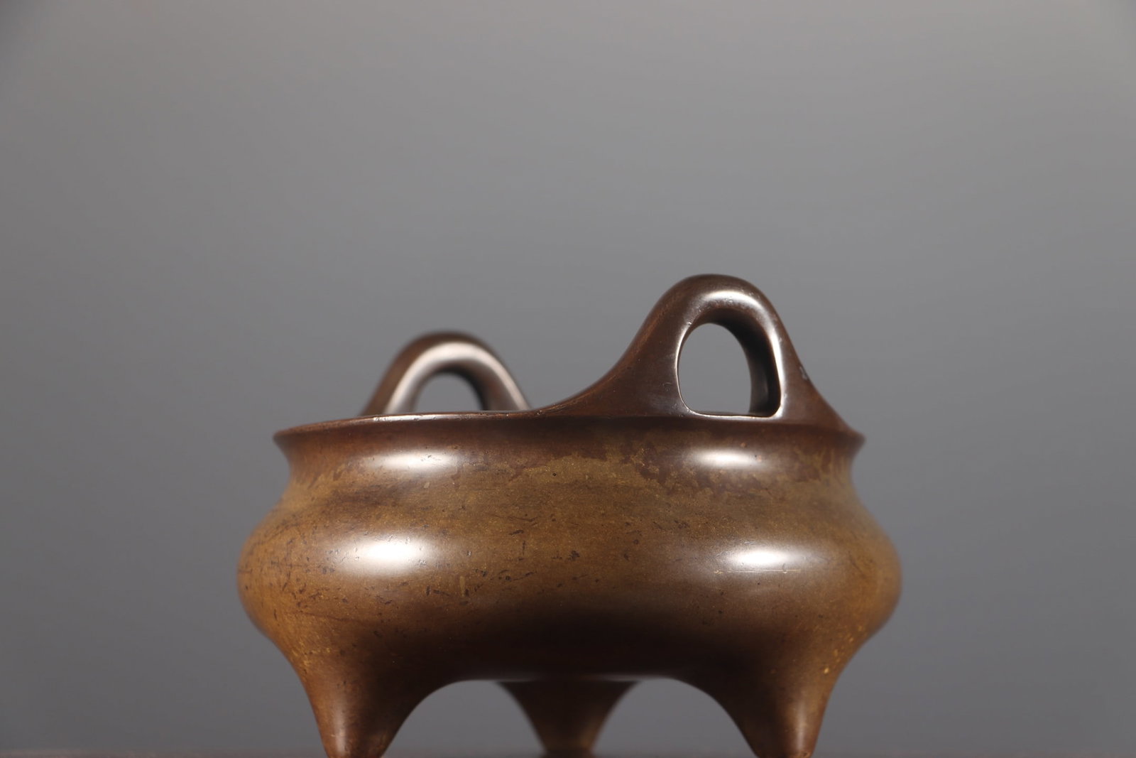 Old Copper Double Ear Incense Burner - 3