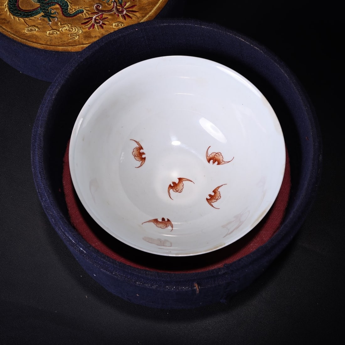 Chinese Famille Rose Porcelain Bowl w Box - 2