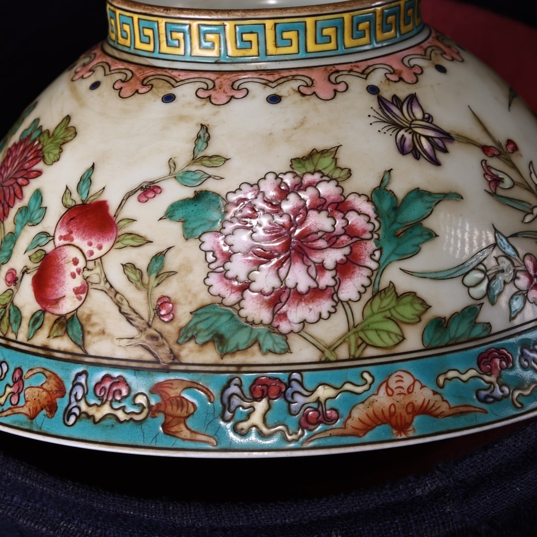 Chinese Famille Rose Porcelain Bowl w Box - 7