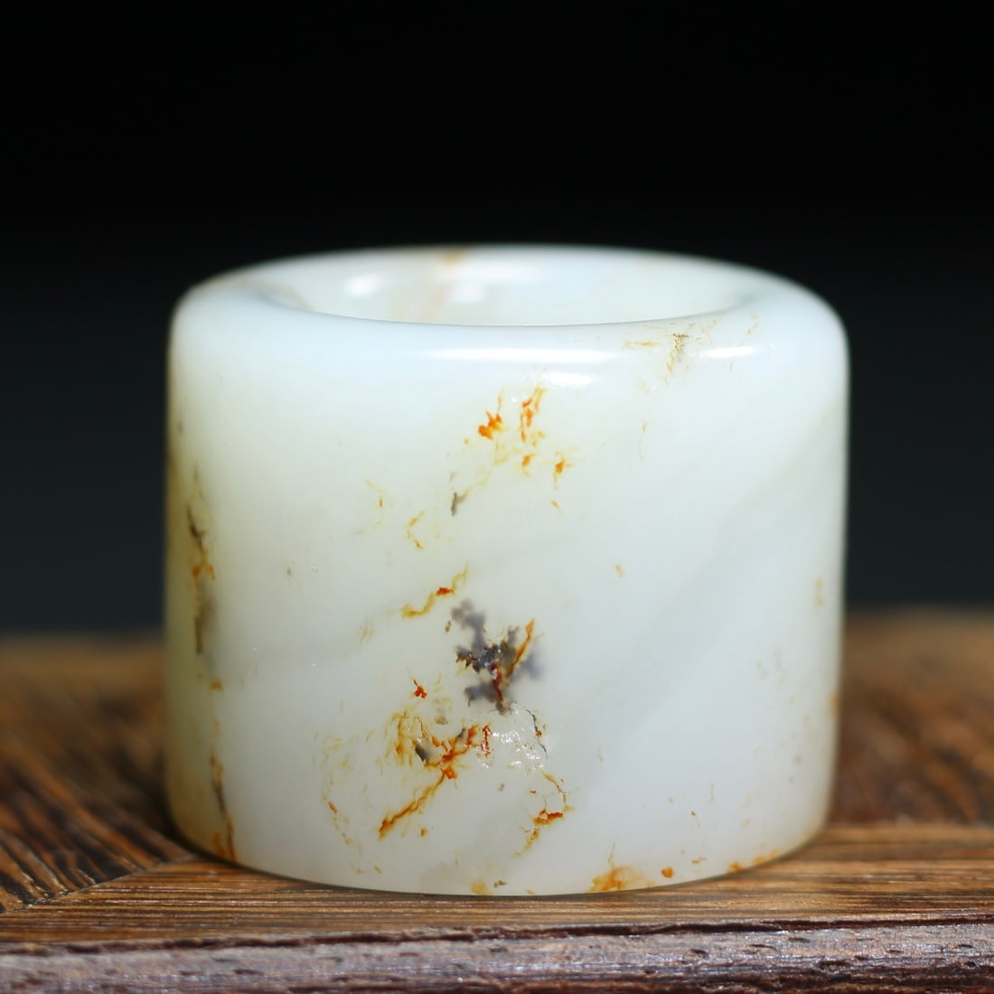 Natural Hetian Jade Thumb Ring 22mm I.D. - 3