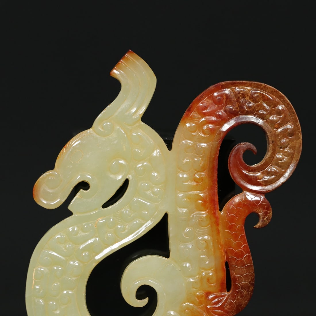 Vintage Hetian Jade Pendant - Dragon - 3