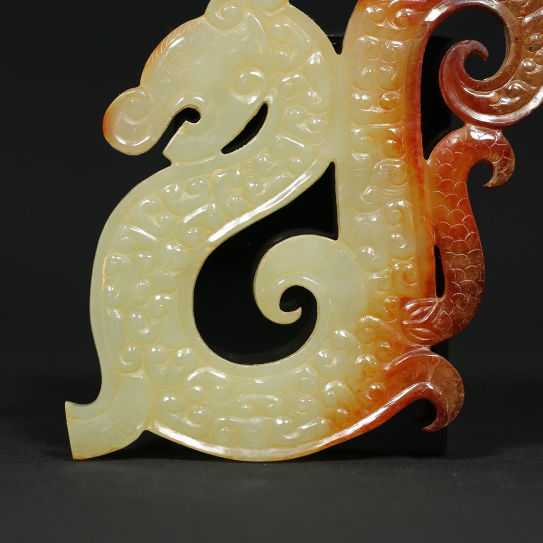 Vintage Hetian Jade Pendant - Dragon - 4