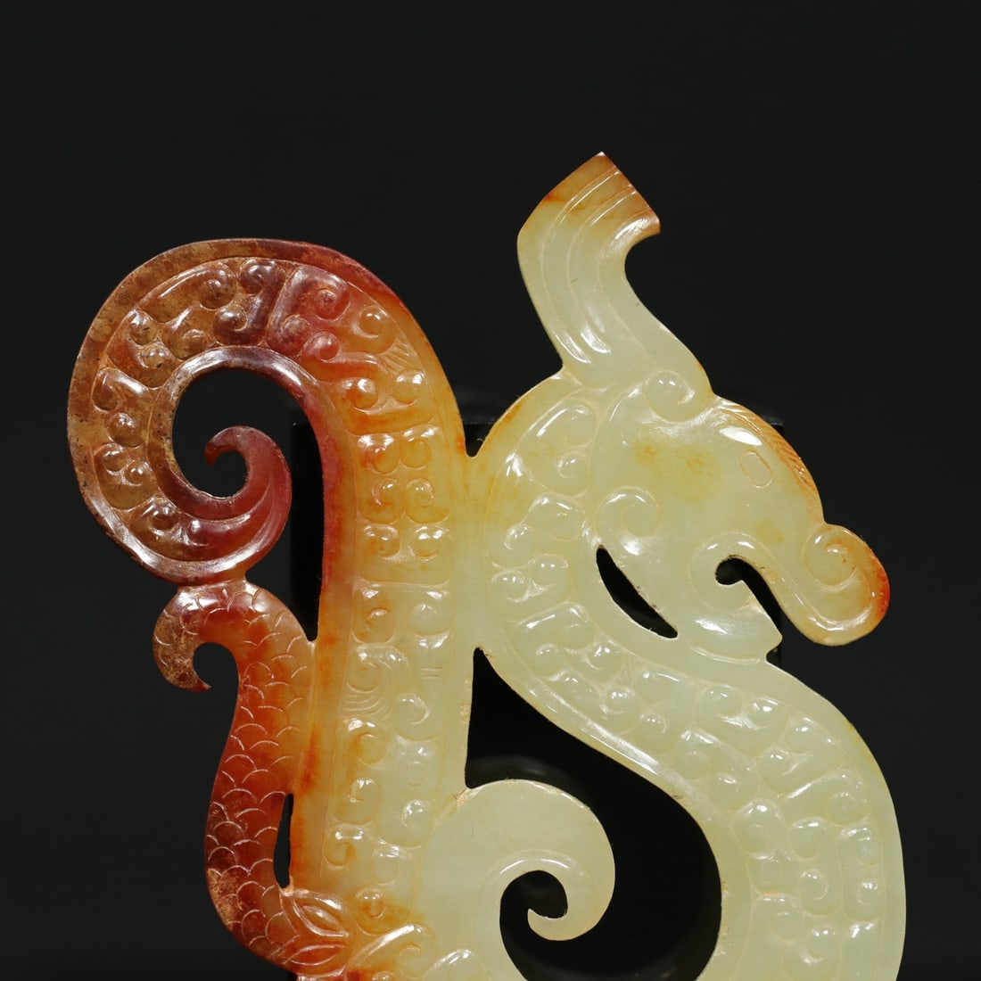 Vintage Hetian Jade Pendant - Dragon - 5
