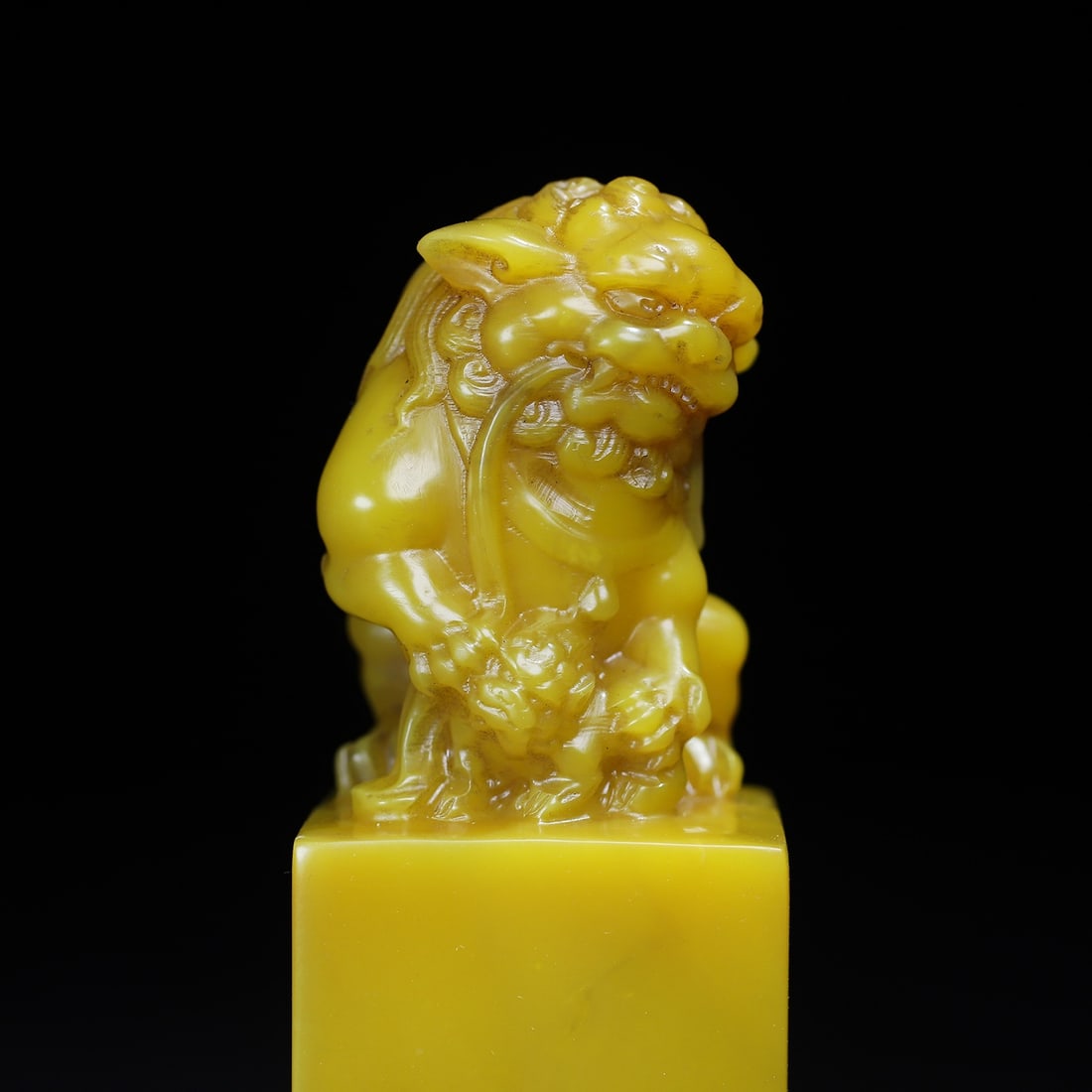 Vintage Tianhuang Shoushan Soapstone Hand-Carved Seal/Stamp Fortune Lion - 9