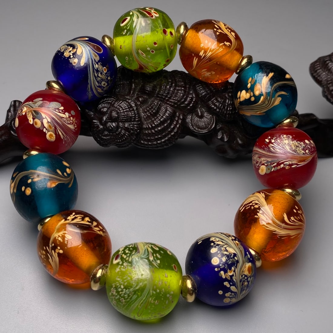 Beautiful Peking Glass Beads Bracelet - 2