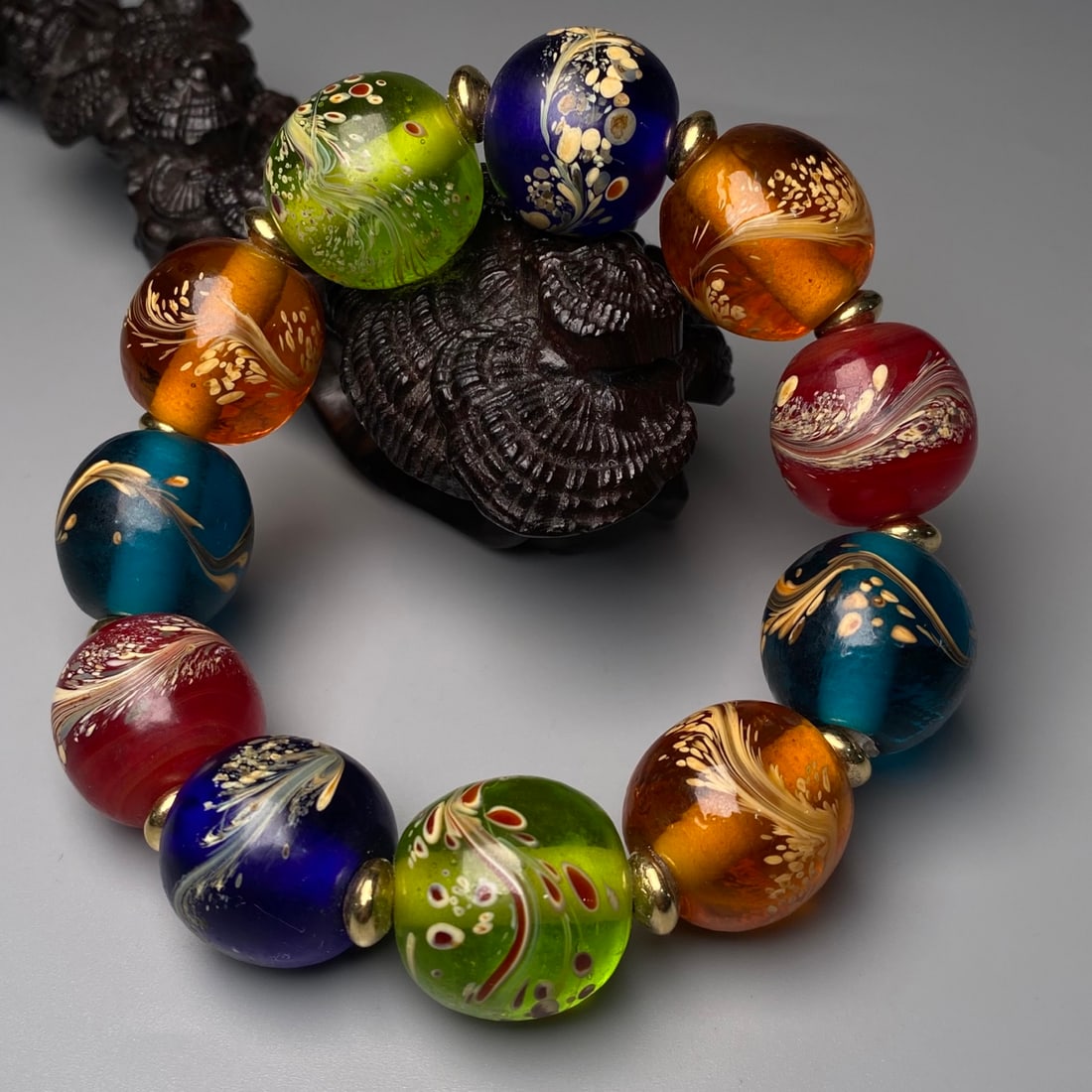 Beautiful Peking Glass Beads Bracelet - 3