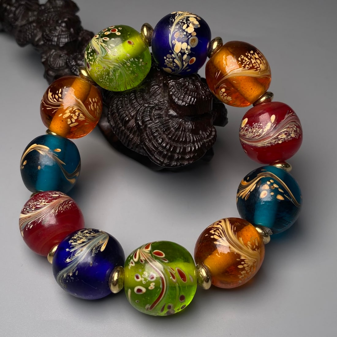 Beautiful Peking Glass Beads Bracelet - 4