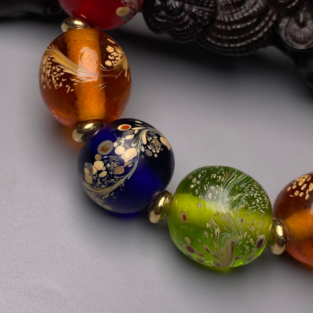 Beautiful Peking Glass Beads Bracelet - 8