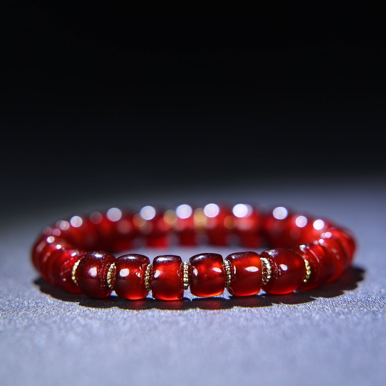 Old Red Agate Beads Bracelet (1 of 8)
