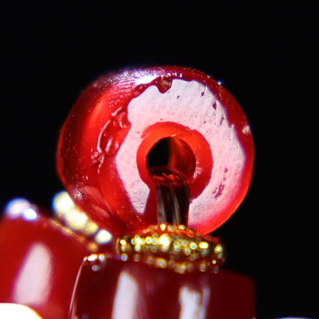 Old Red Agate Beads Bracelet - 4