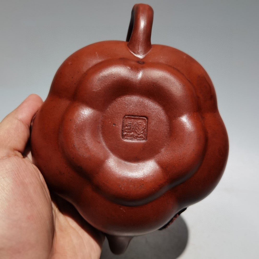 Chinese Yixing Zisha Clay Squirrel Grape Teapot - 9