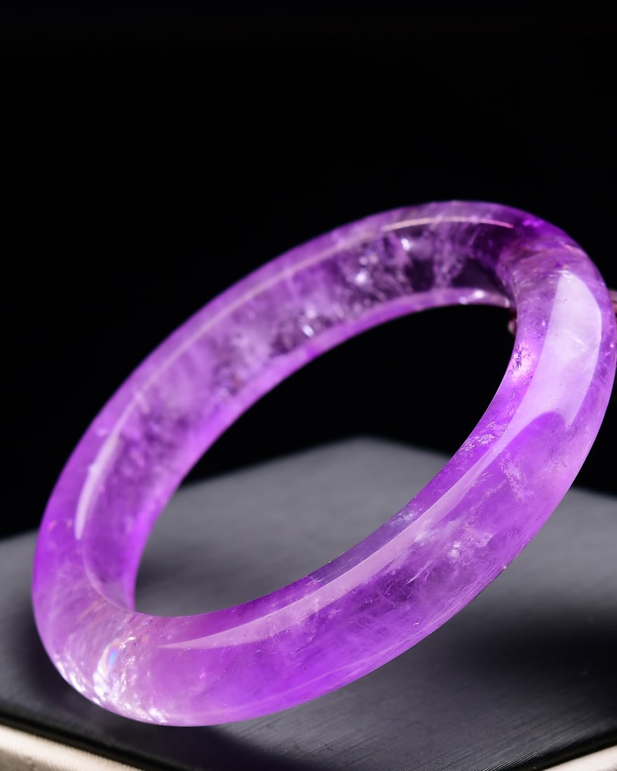 Natural Amethyst Bracelet Bangle 56.5mm I.D. (1 of 6)
