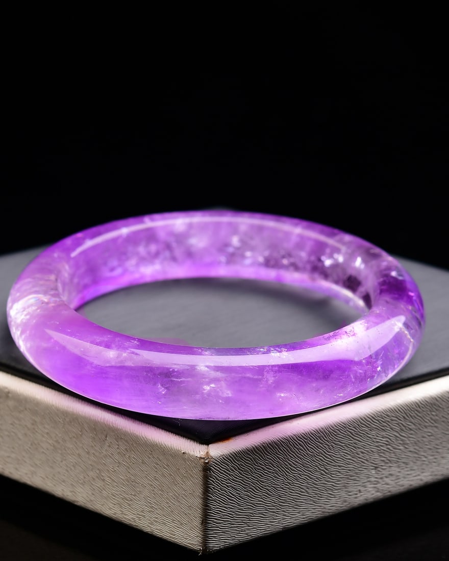 Natural Amethyst Bracelet Bangle 56.5mm I.D. - 5
