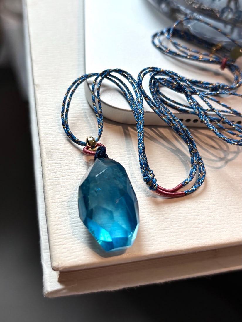 Beautiful Natural Aquamarine Original Stone Pendant - 3