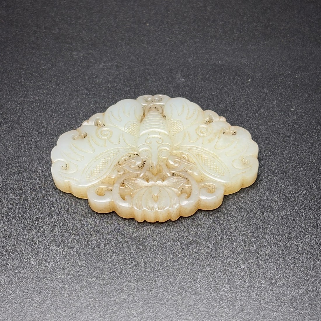 Old Hetian Jade Pendant - Butterfly - 5