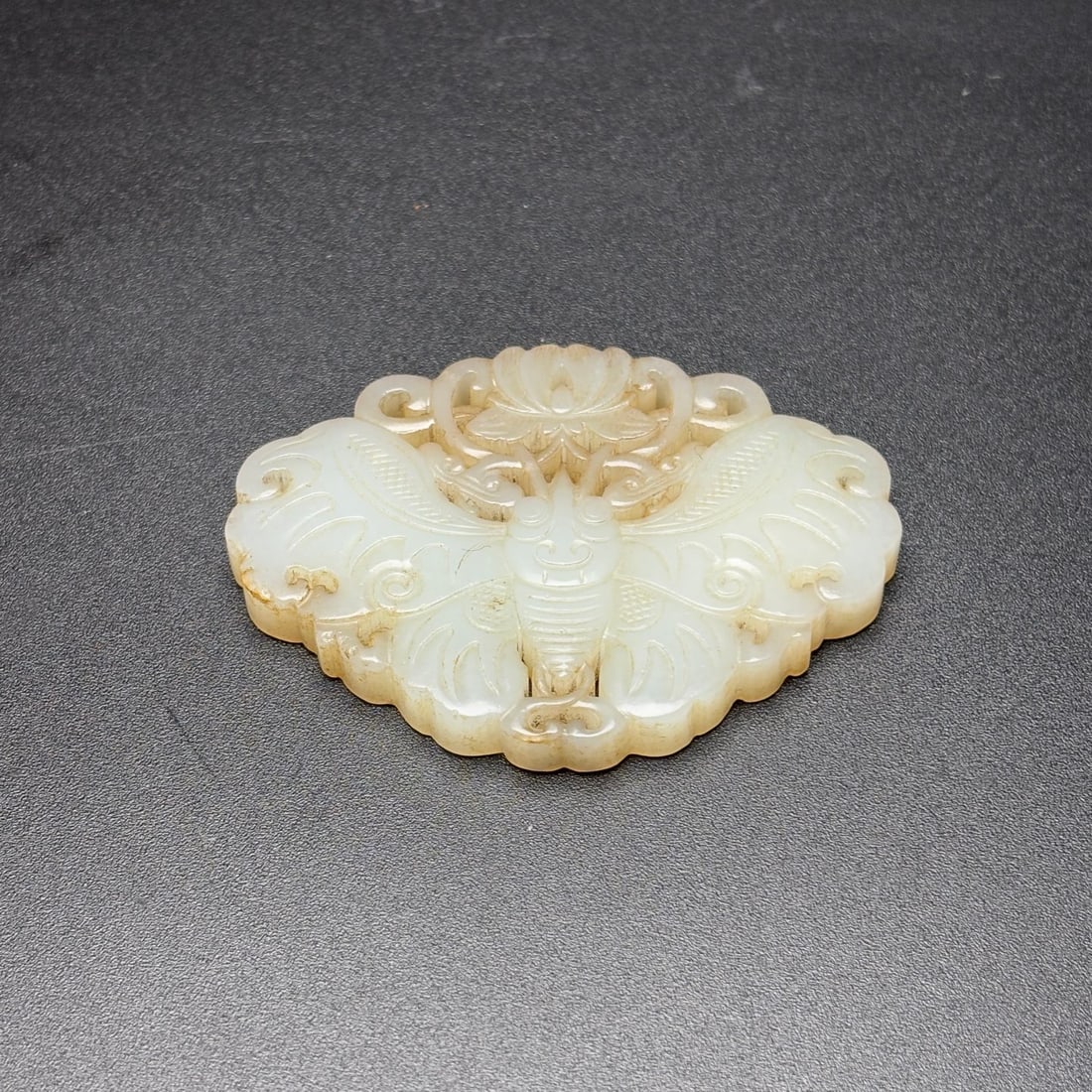 Old Hetian Jade Pendant - Butterfly - 6