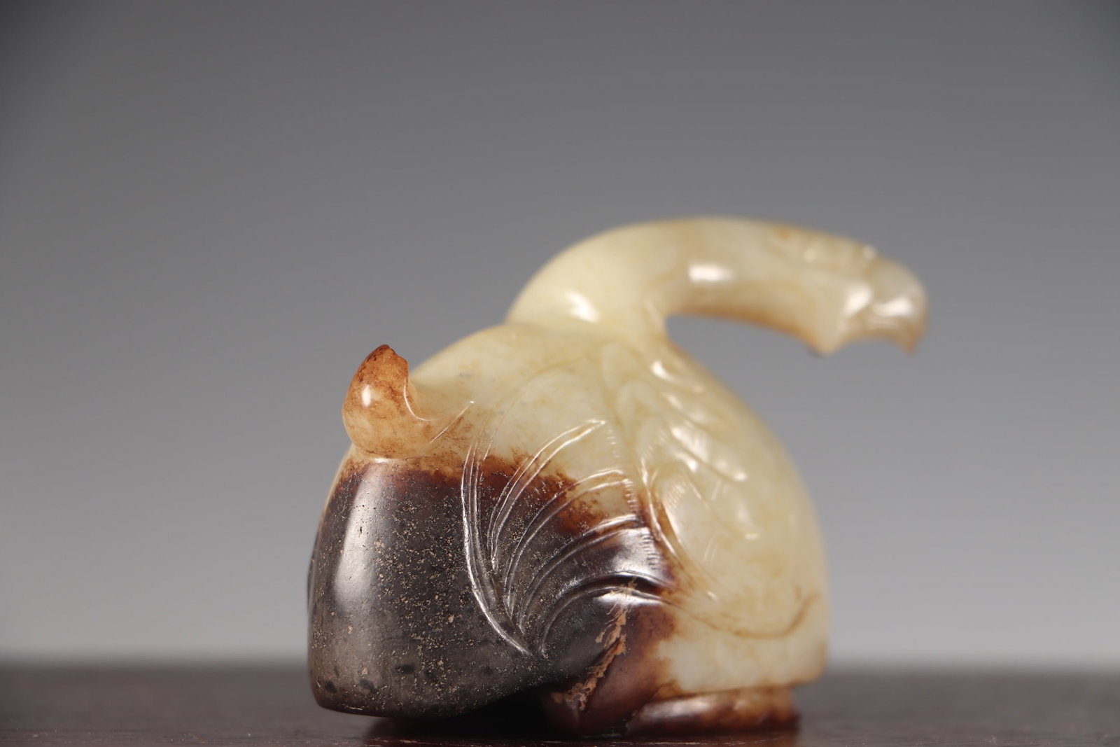 Old Hetian Jade Goose Statue - 3