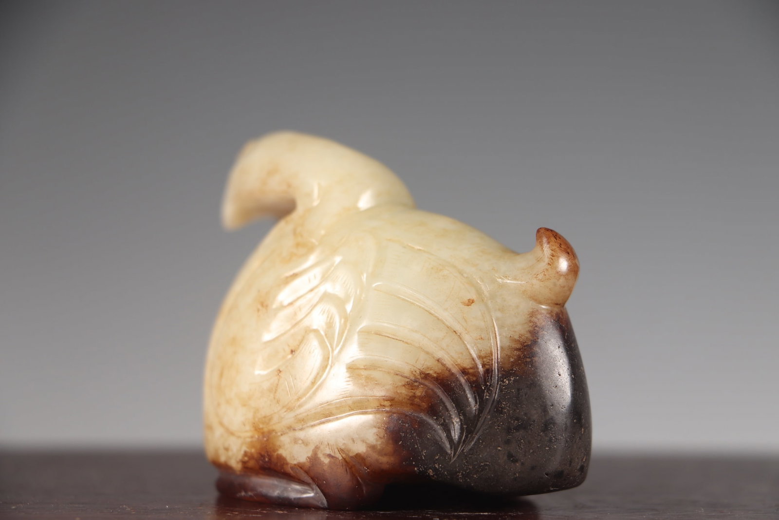 Old Hetian Jade Goose Statue - 5