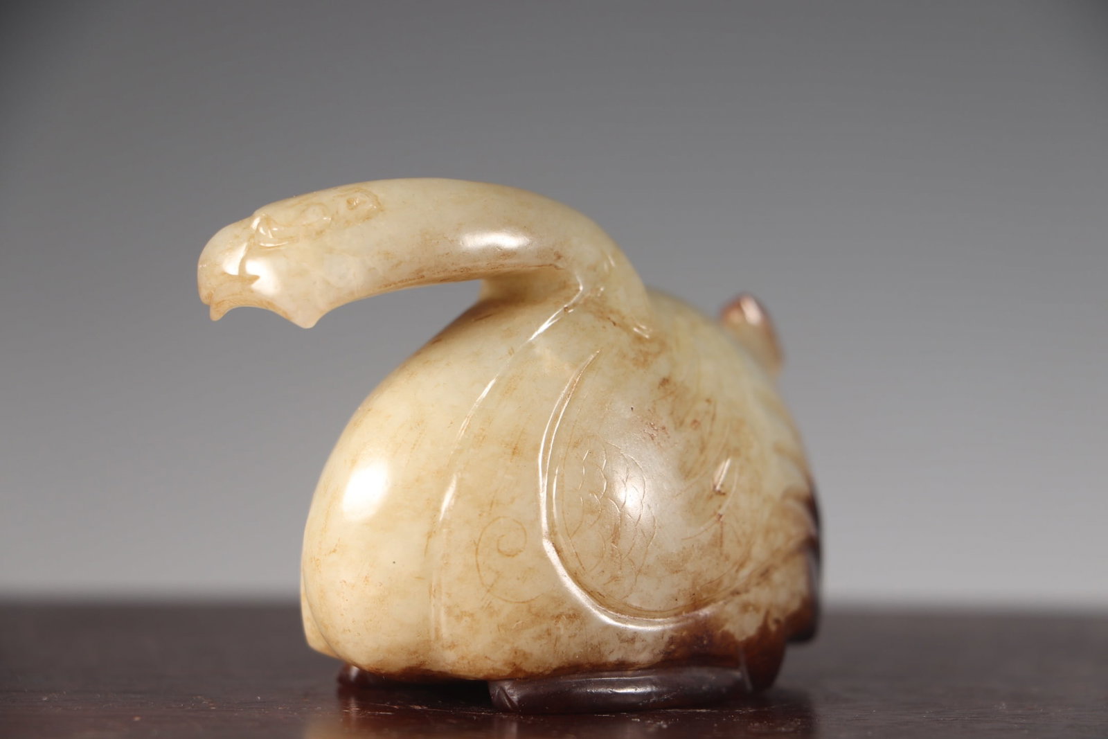Old Hetian Jade Goose Statue - 6