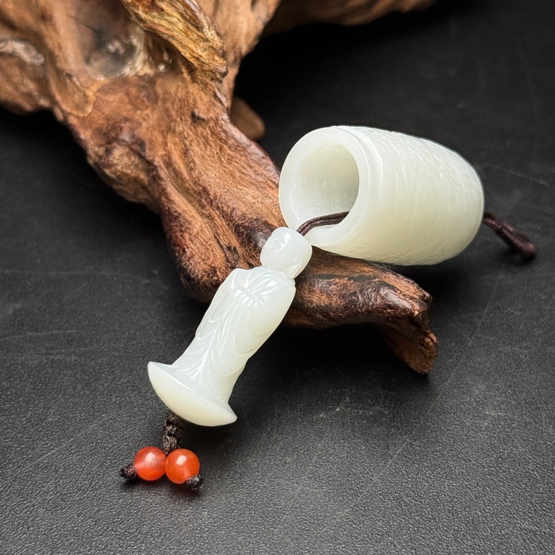 Natural Hetian Jade Buddha Pendant - 3