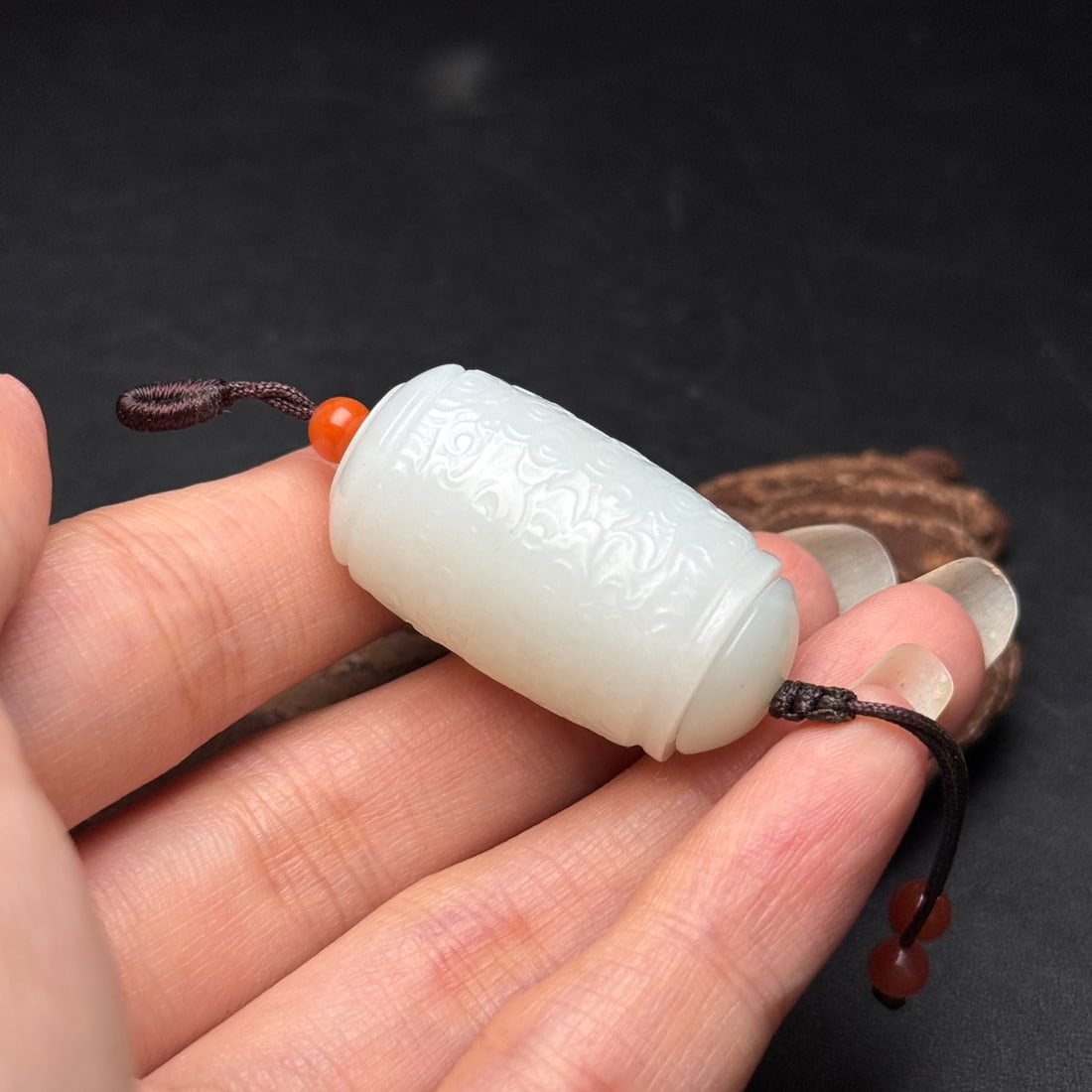 Natural Hetian Jade Buddha Pendant - 9