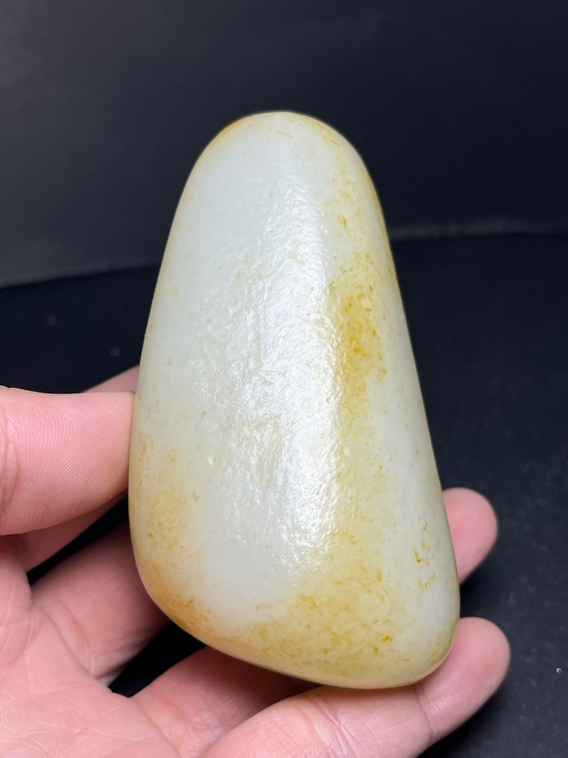 Chinese Natural Hetian Jade Original Stone Statue - 8