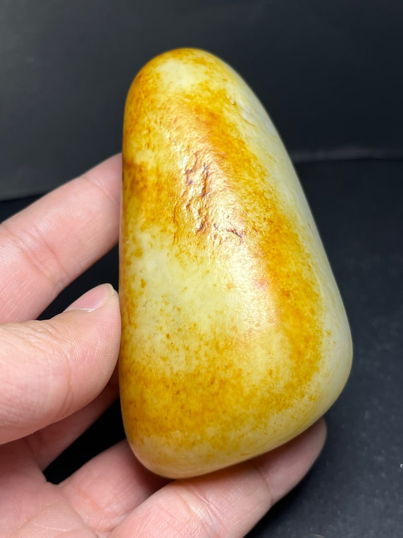 Chinese Natural Hetian Jade Original Stone Statue - 9