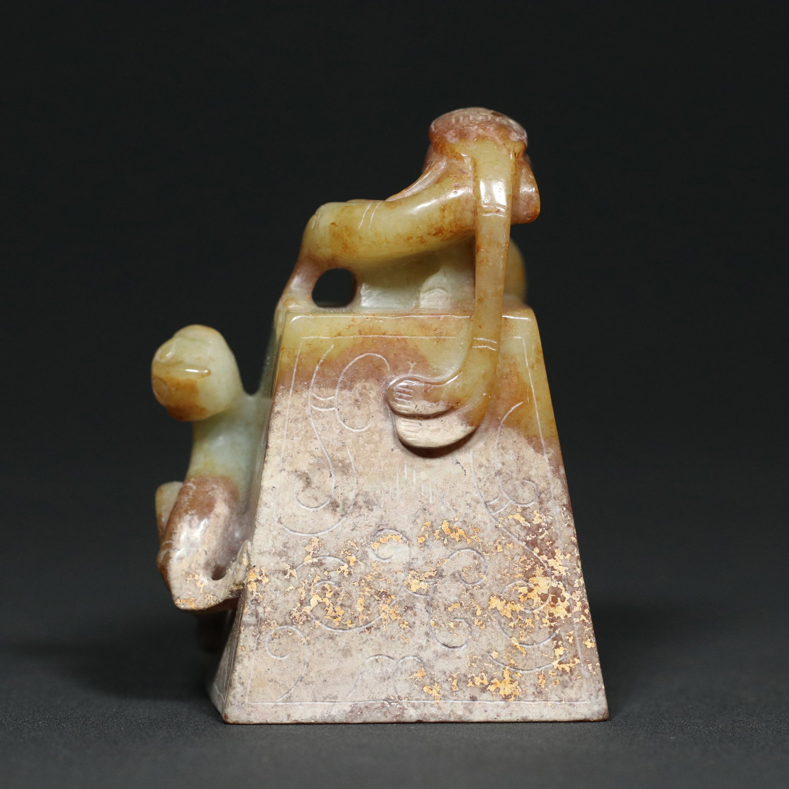 Vintage Hetian Jade Chi Dragon Seal - 6