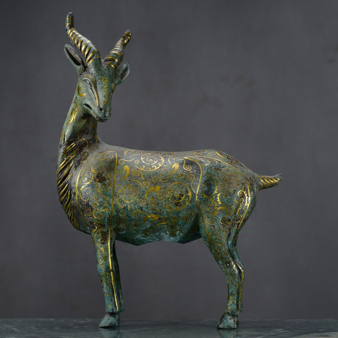 Old Gilt Gold Bronze Sheep Statue: Title: Old Hetian Jade Dragon Pendant Date/Period: After2062 Origin: Chinese Dimension: 59x80x25(mm) 2.32x3.15x0.98(inches) Weight 0.35 lbs/157g Materials: Hetian Jade Reserve: $799.00 Shipping: Domes